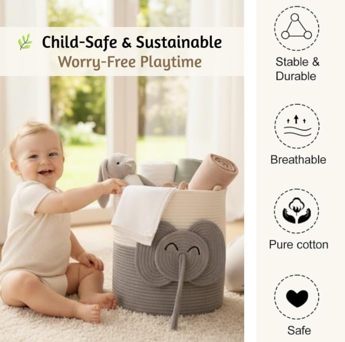 Organize in Style - Elephant Baskets Make Clean-Up Fun! - Image 2