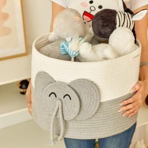 Organize in Style - Elephant Baskets Make Clean-Up Fun!