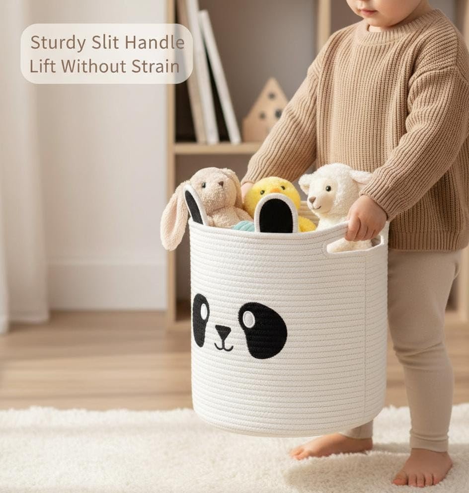 Panda Storage Basket – Kid-Friendly Toy & Nursery Organizer - Image 6
