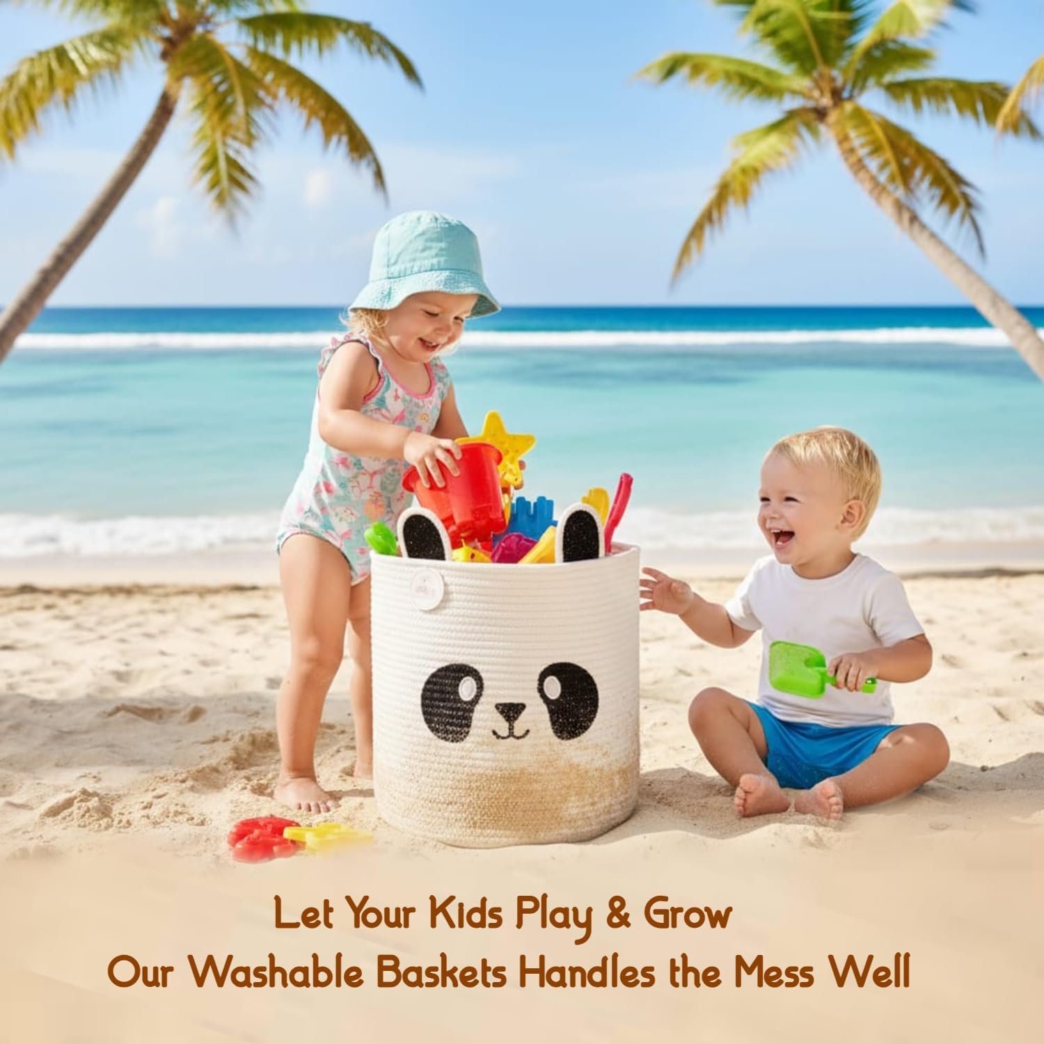 Panda Storage Basket – Kid-Friendly Toy & Nursery Organizer - Image 7