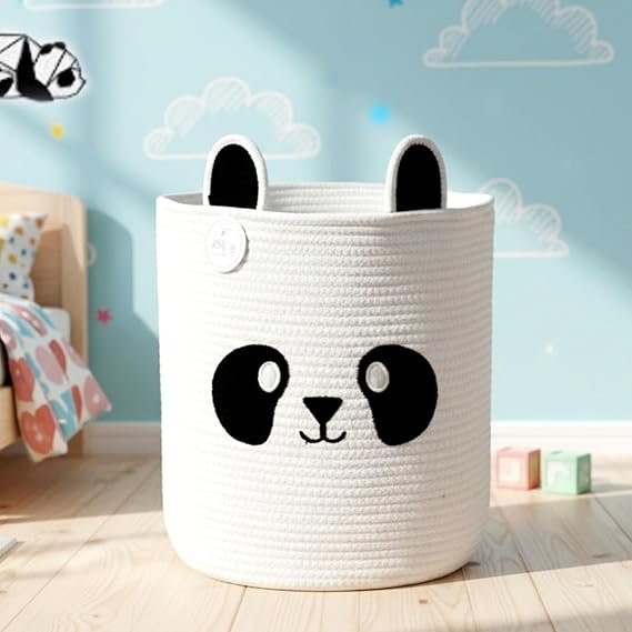Panda Storage Basket – Kid-Friendly Toy & Nursery Organizer